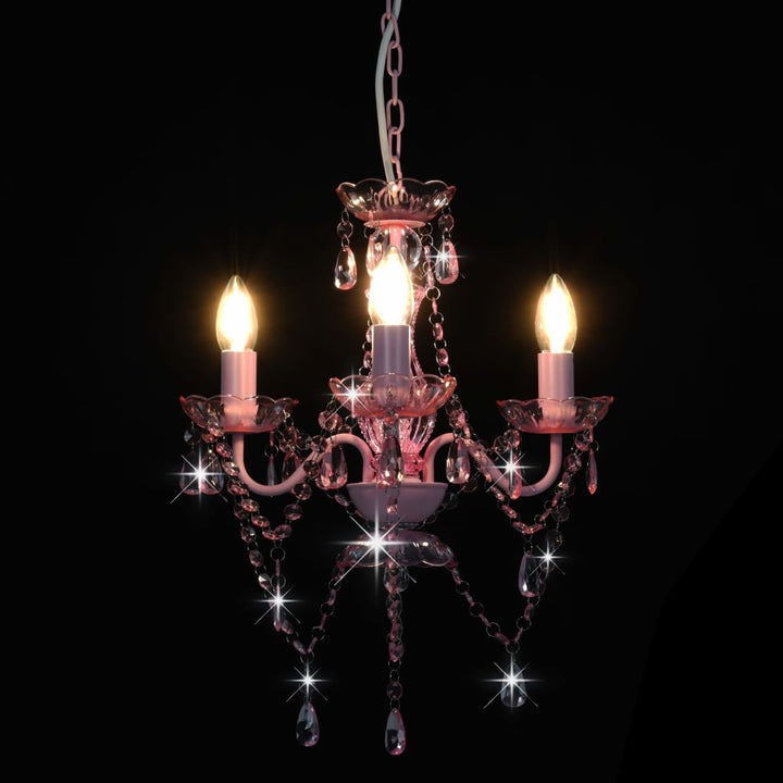 Candelabru Cu Mărgele, , Rotund, 3 Becuri E14