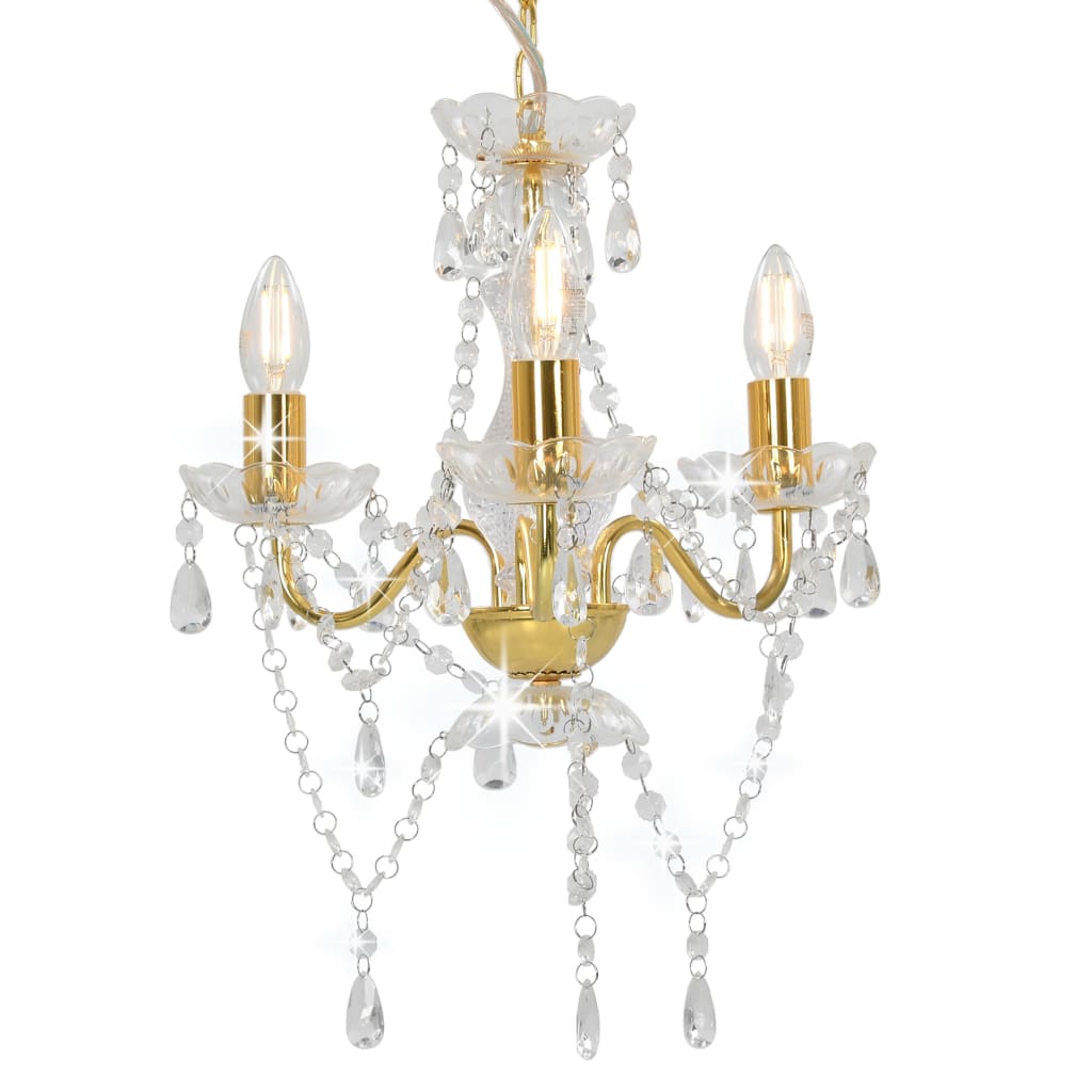 Candelabru Cu Mărgele, , Rotund, 3 Becuri E14