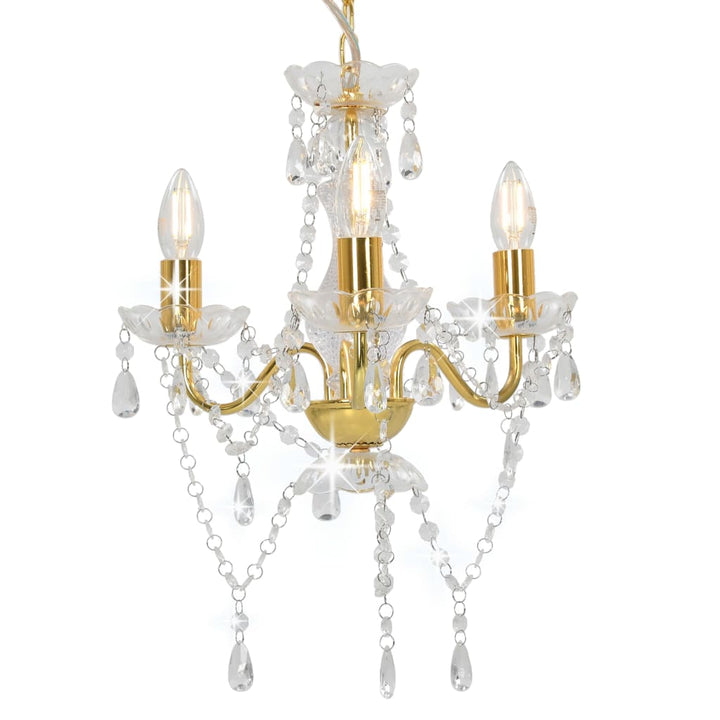 Candelabru Cu Mărgele, , Rotund, 3 Becuri E14
