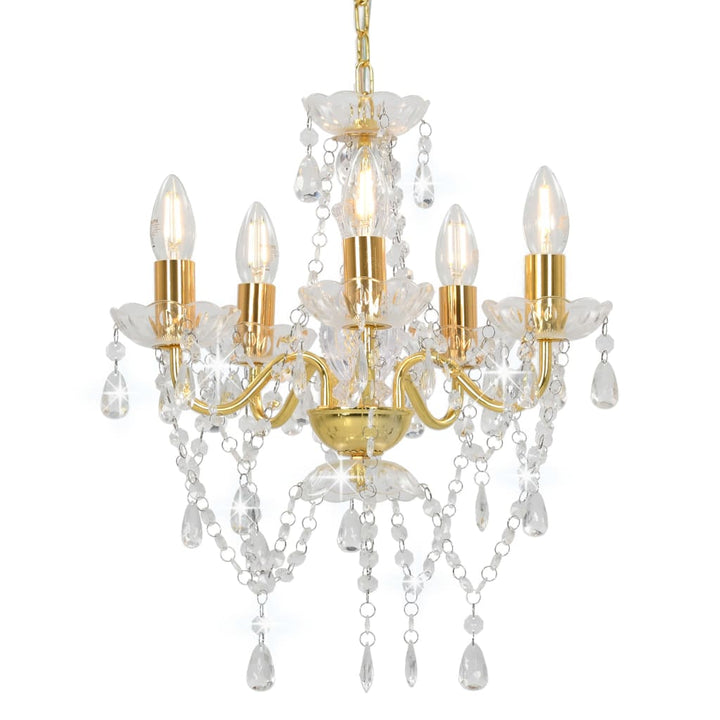 Candelabru Cu Mărgele De Cristal, , Rotund, 5 X E14