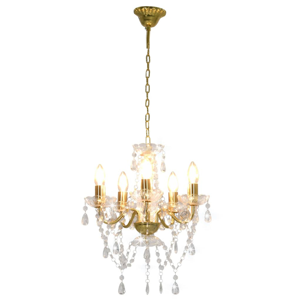 Candelabru Cu Mărgele De Cristal, , Rotund, 5 X E14