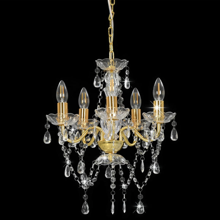 Candelabru Cu Mărgele De Cristal, , Rotund, 5 X E14