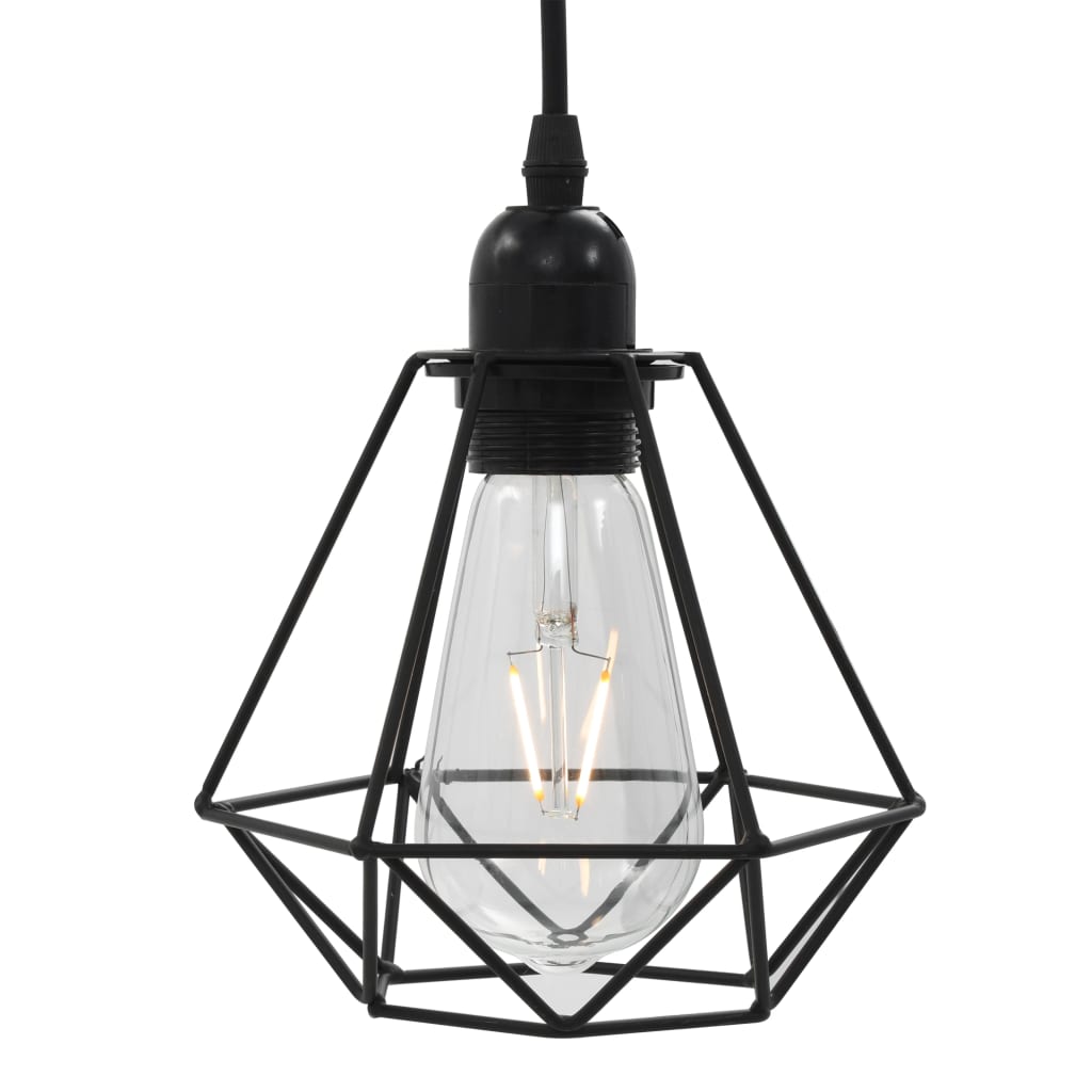 Lustră Cu Design Diamant, Negru, 3 X Bec E27