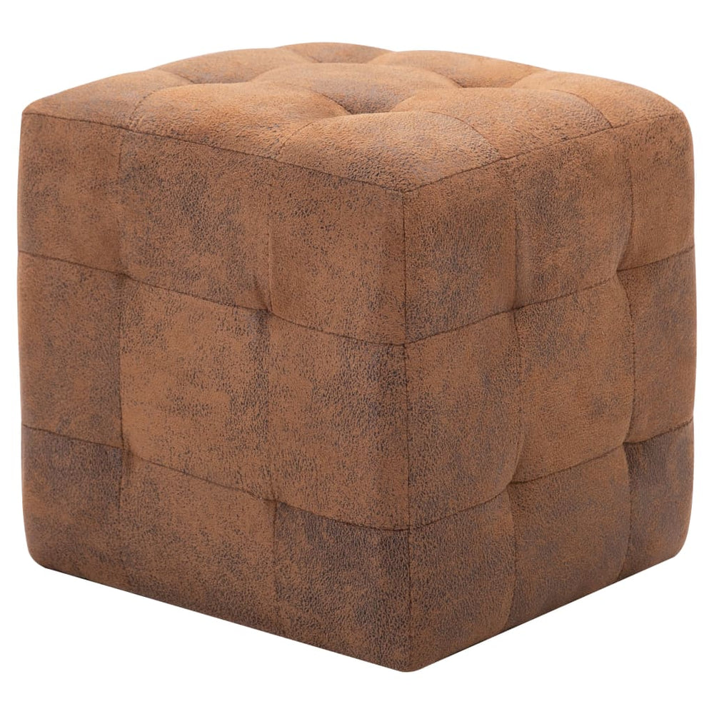 Noptiere, 2 Buc., , 30X30X30, Piele Întoarsă Ecologică