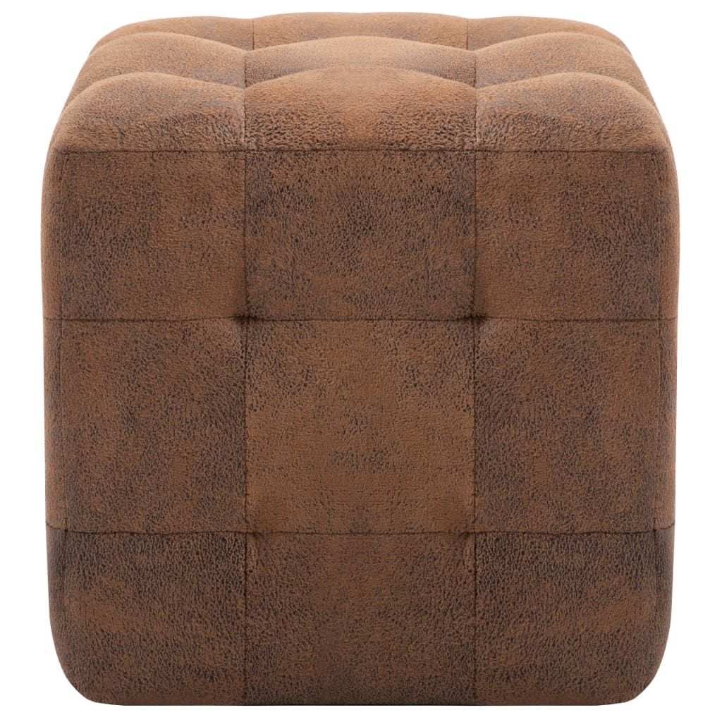 Noptiere, 2 Buc., , 30X30X30, Piele Întoarsă Ecologică