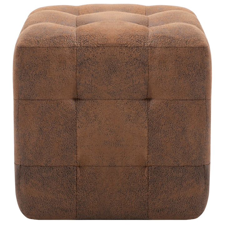 Noptiere, 2 Buc., , 30X30X30, Piele Întoarsă Ecologică