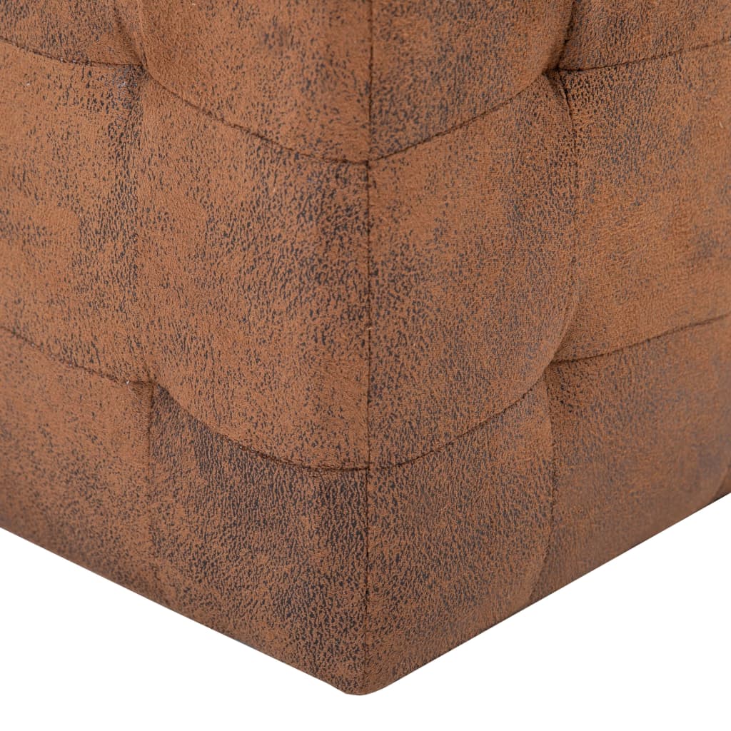 Noptiere, 2 Buc., , 30X30X30, Piele Întoarsă Ecologică