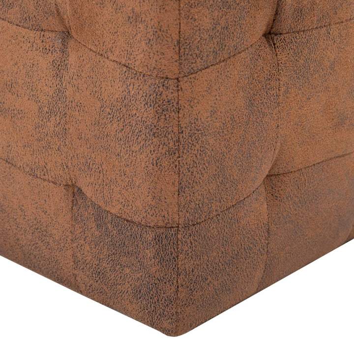 Noptiere, 2 Buc., , 30X30X30, Piele Întoarsă Ecologică