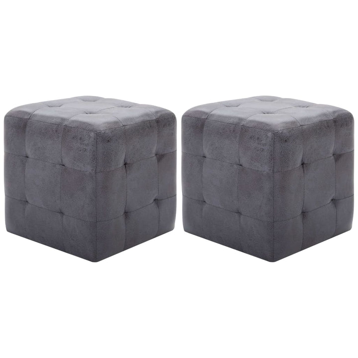 Noptiere, 2 Buc., , 30X30X30, Piele Întoarsă Ecologică