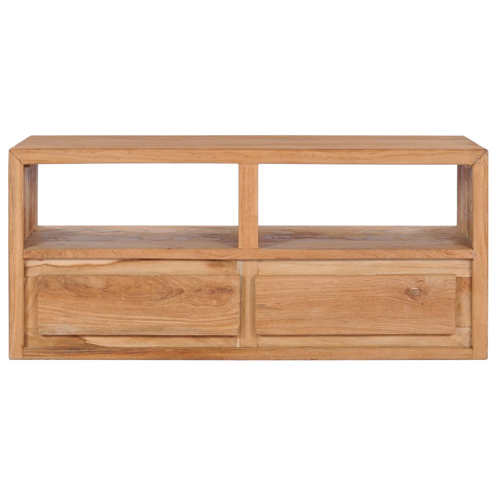 Comodă Tv, 90 X 30 X 40 Cm, Lemn Masiv De Tec