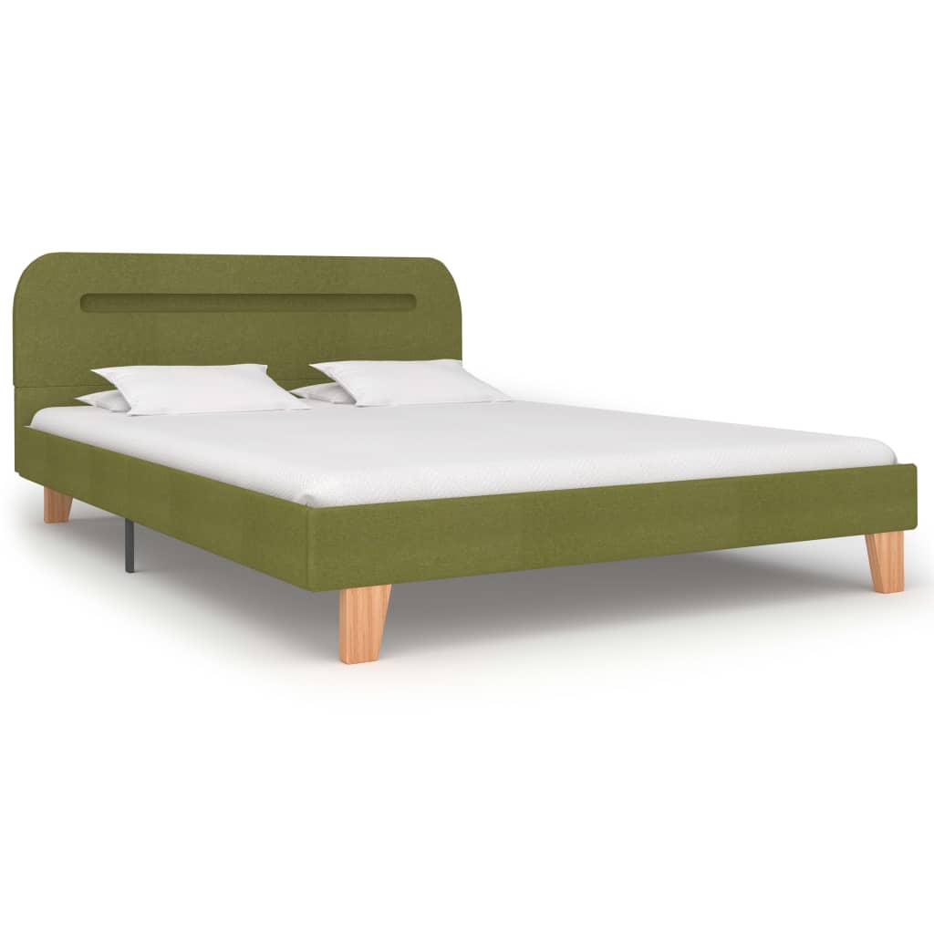 Cadru De Pat Cu Led-Uri, , , Material Textil