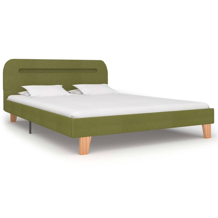 Cadru De Pat Cu Led-Uri, , , Material Textil