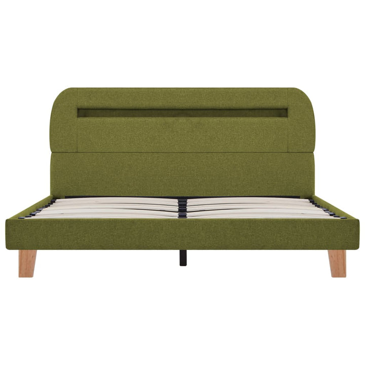 Cadru De Pat Cu Led-Uri, , , Material Textil
