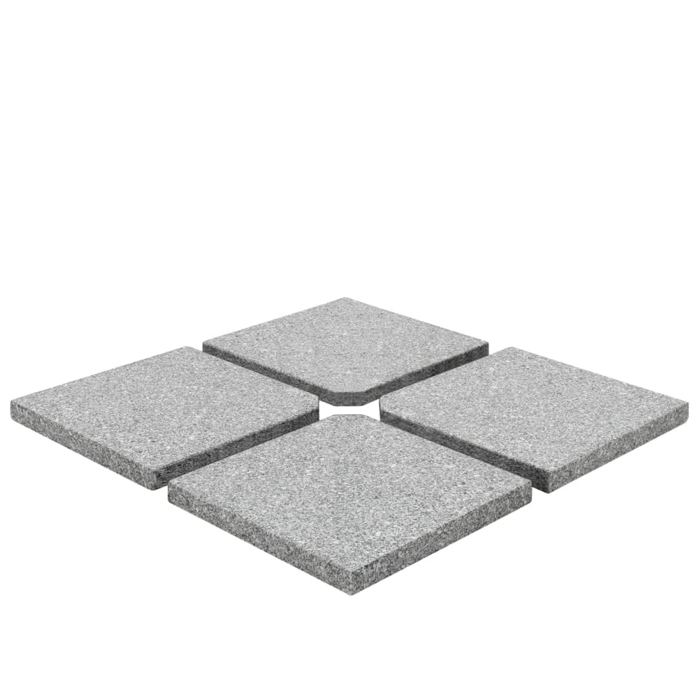 Plăci De Greutate Umbrelă, 4 Buc., Gri, , Granit, Pătrat