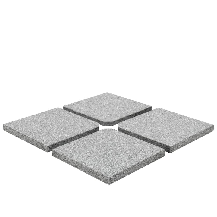 Plăci De Greutate Umbrelă, 4 Buc., Gri, , Granit, Pătrat