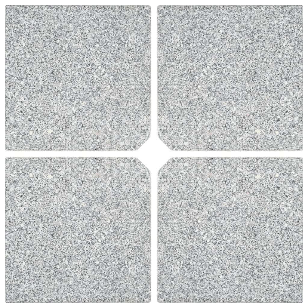 Plăci De Greutate Umbrelă, 4 Buc., Gri, , Granit, Pătrat