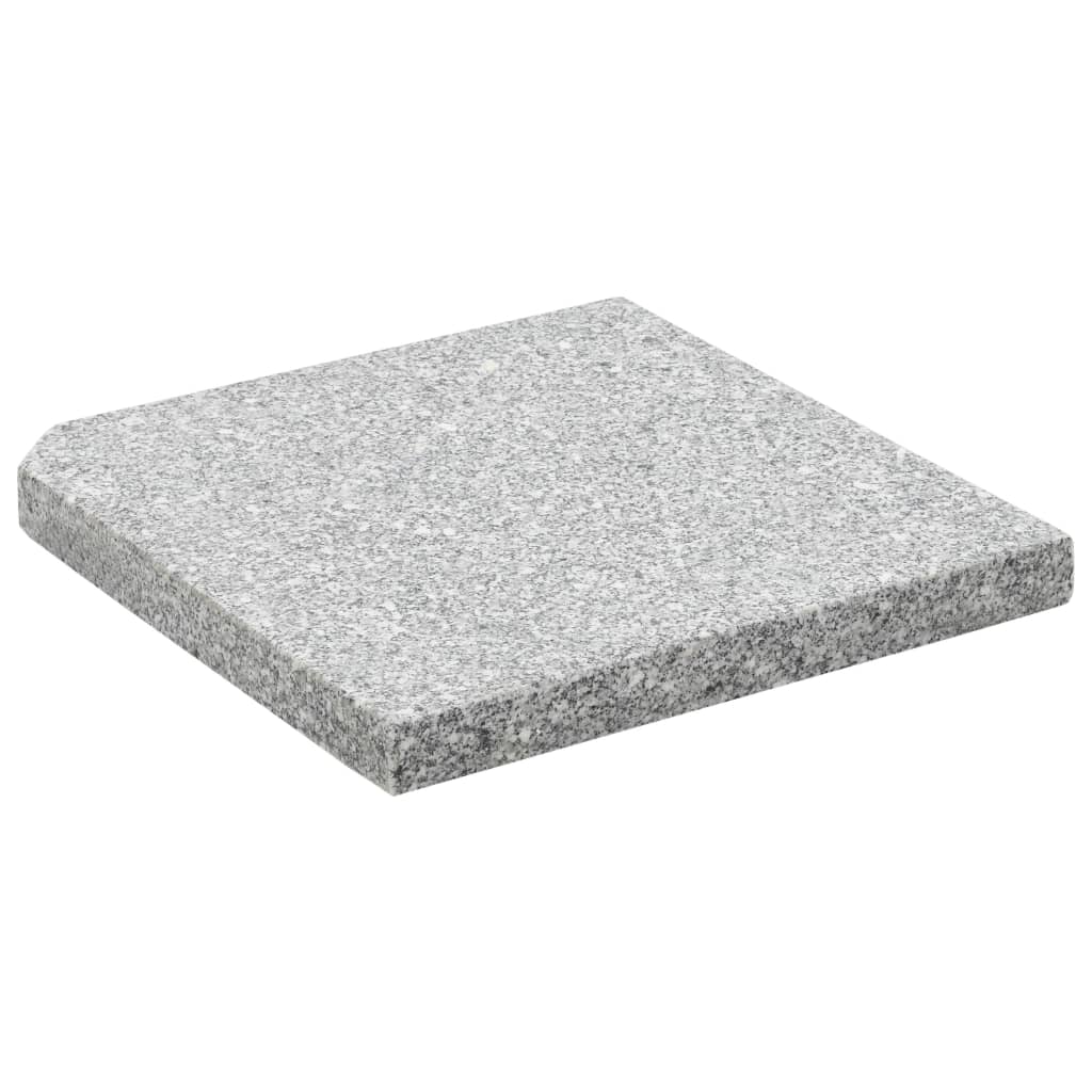 Plăci De Greutate Umbrelă, 4 Buc., Gri, , Granit, Pătrat