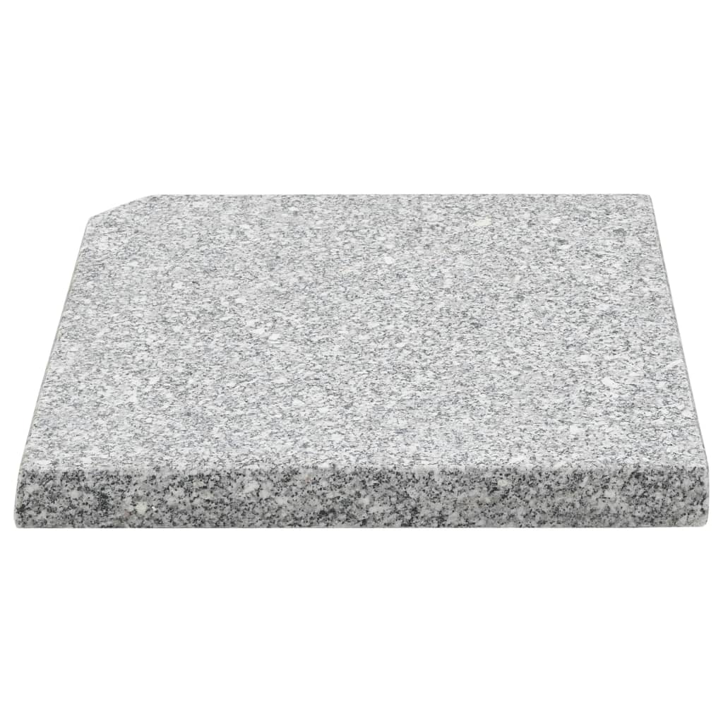 Plăci De Greutate Umbrelă, 4 Buc., Gri, , Granit, Pătrat