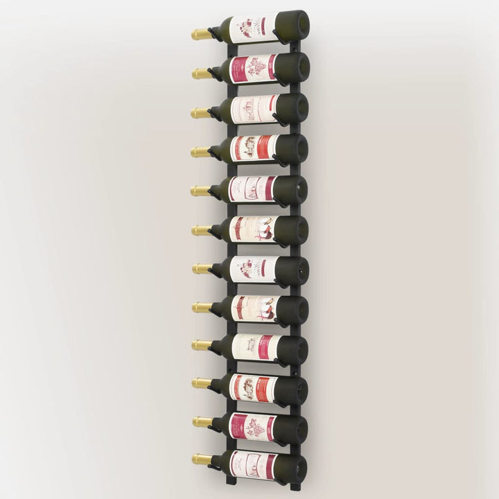 Suport Sticle De Vin Montat Pe Perete, 12 Sticle, , Fier