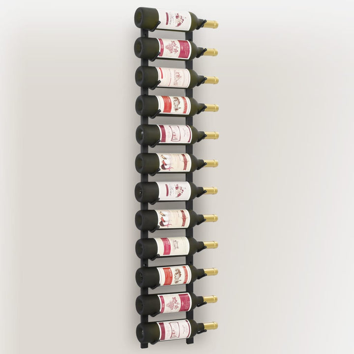 Suport Sticle De Vin Montat Pe Perete, 12 Sticle, , Fier