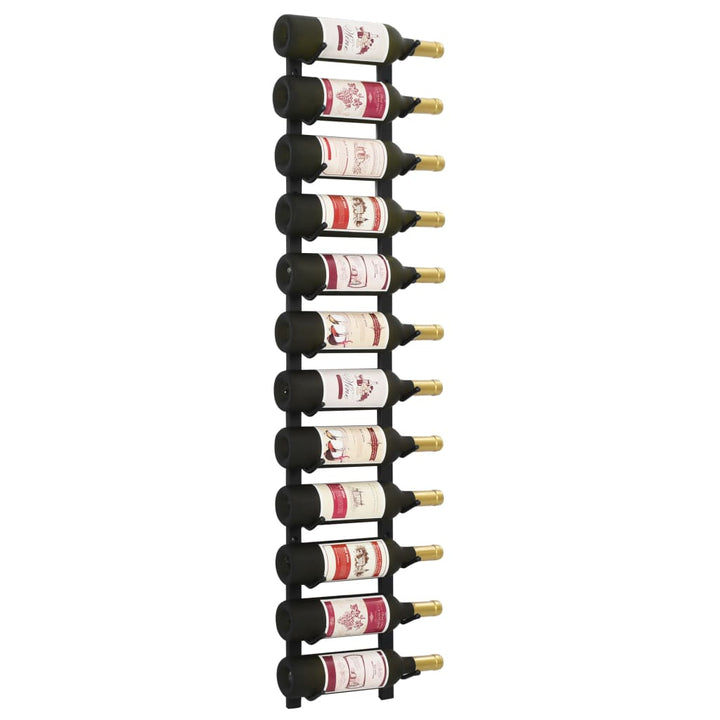 Suport Sticle De Vin Montat Pe Perete, 12 Sticle, , Fier