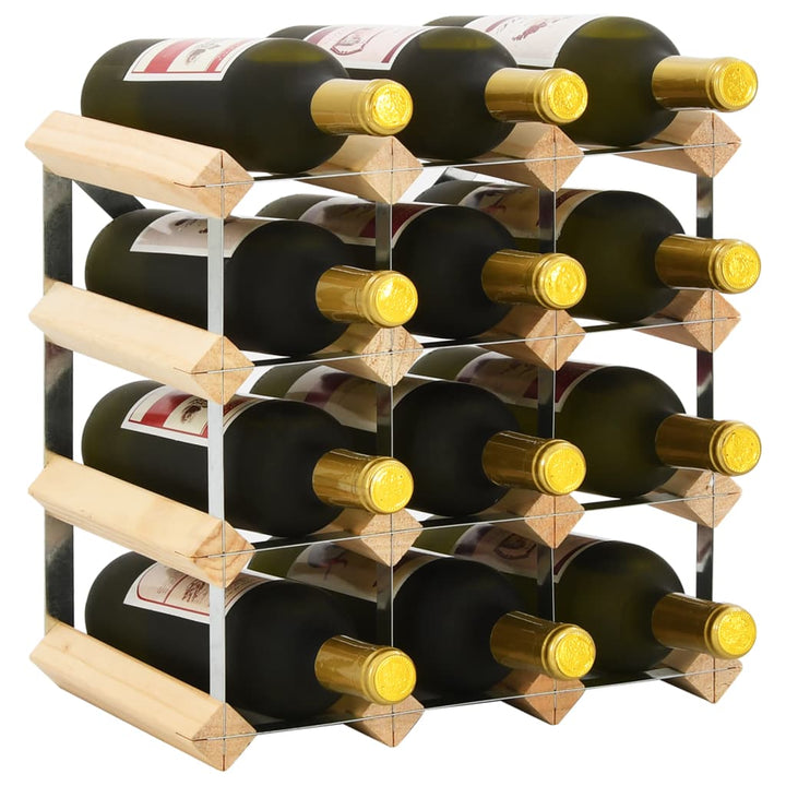 Suport Sticle De Vin Pentru 42 Sticle, Lemn Masiv De Pin