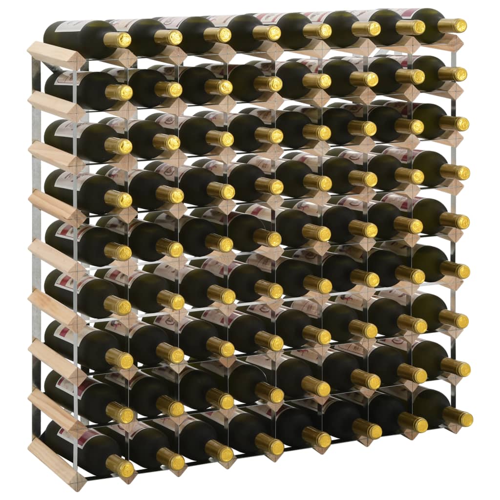 Suport Sticle De Vin Pentru 42 Sticle, Lemn Masiv De Pin