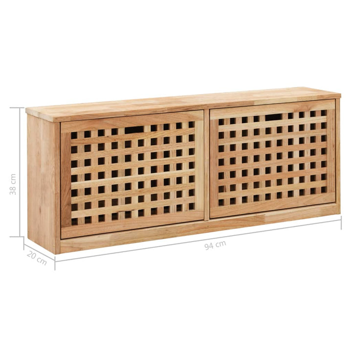 Bancă Depozitare Pantofi, 94X20X, Lemn Masiv De Nuc