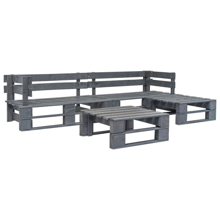 Set Mobilier De Grădină Din Paleți, 4 Piese, , Lemn