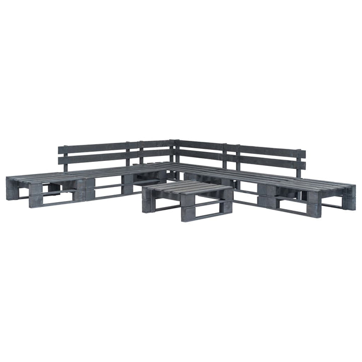 Set Mobilier De Grădină Din Paleți, 6 Piese, , Lemn