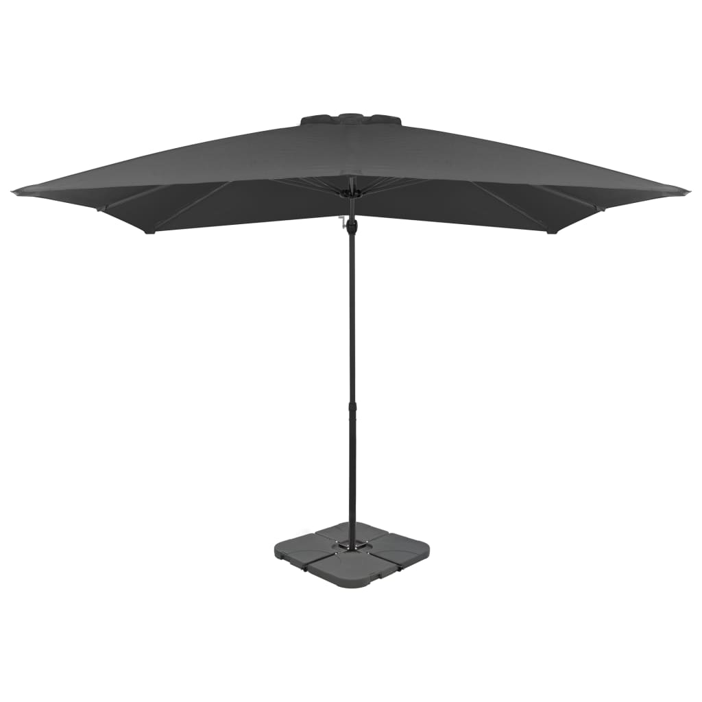Umbrelă De Soare De Grădină, Bază Portabilă, Taupe