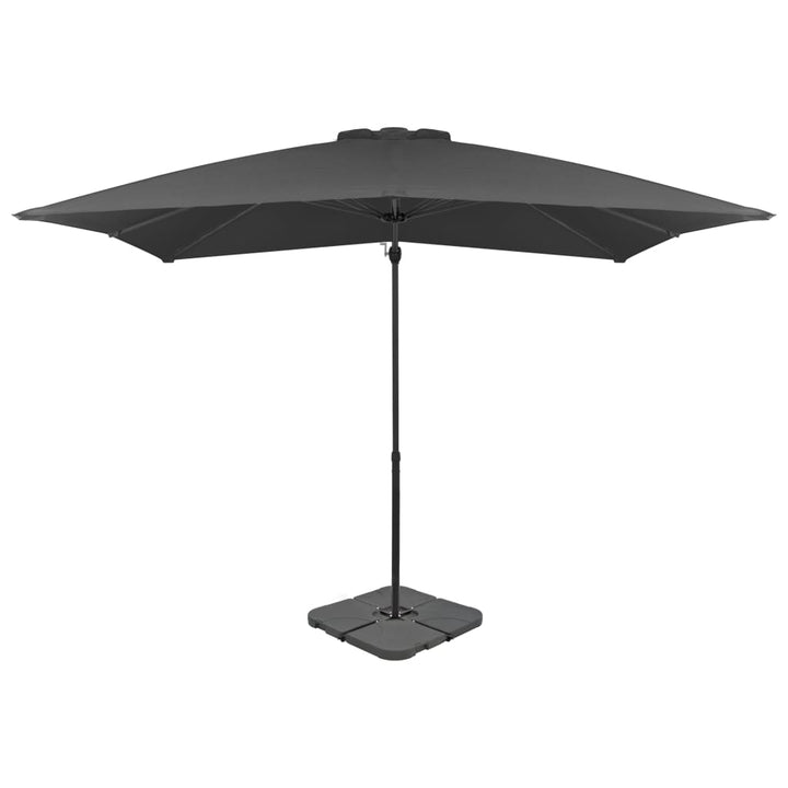 Umbrelă De Soare De Grădină, Bază Portabilă, Taupe