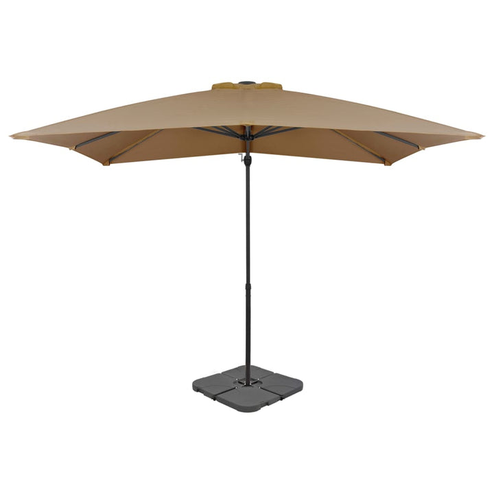 Umbrelă De Soare De Grădină, Bază Portabilă, Taupe