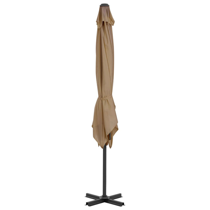 Umbrelă De Soare De Grădină, Bază Portabilă, Taupe
