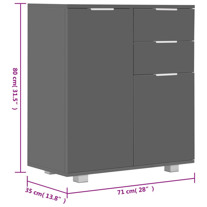 Dulap, Extralucios, 71X35X80 Cm, Lemn Prelucrat