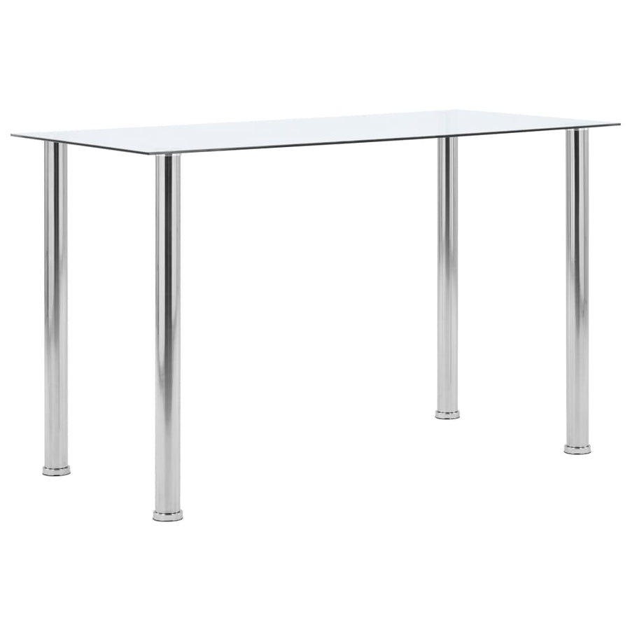 Masă De Bucătărie, Transparent, 120X60X75 Cm, Sticlă Securizată