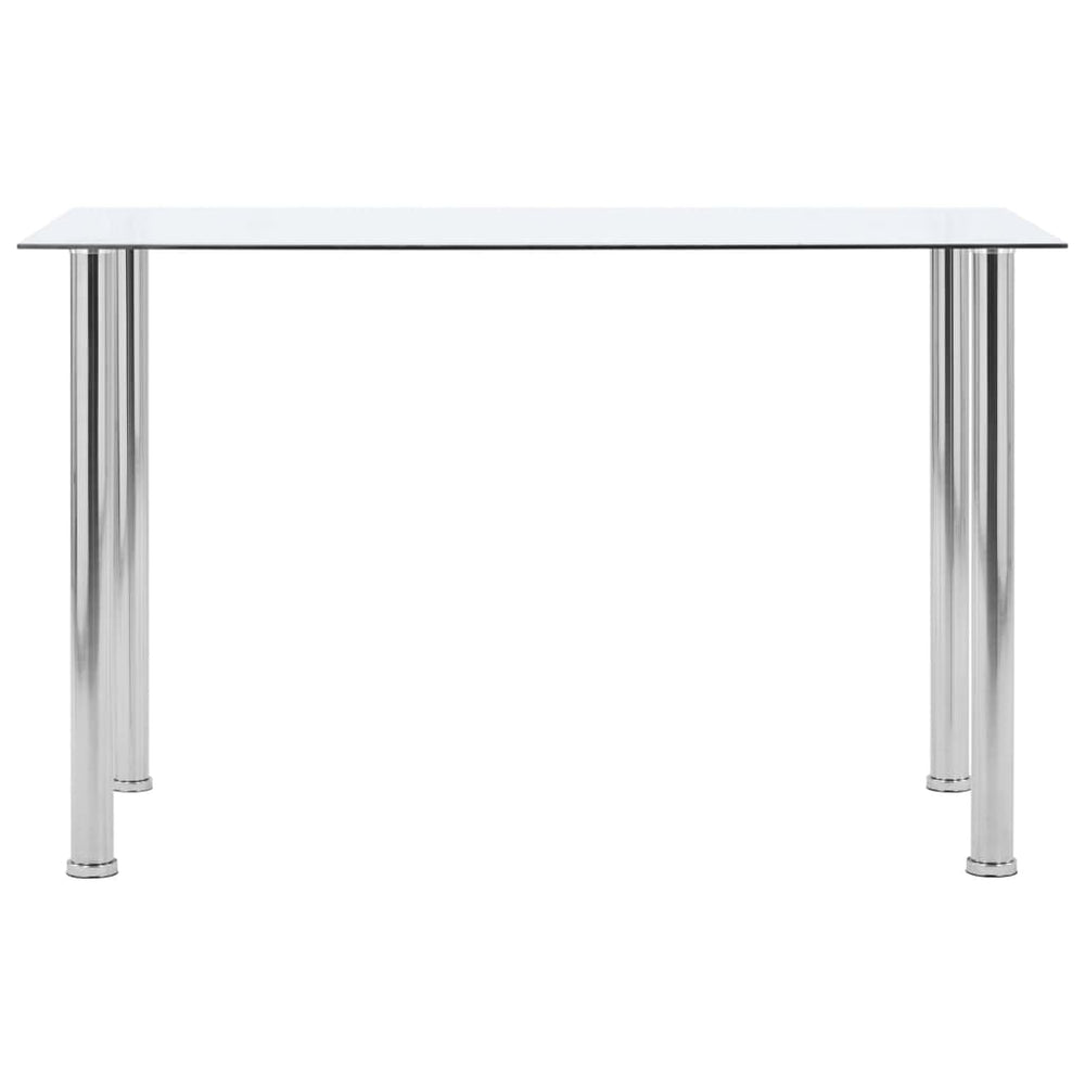 Masă De Bucătărie, Transparent, 120X60X75 Cm, Sticlă Securizată