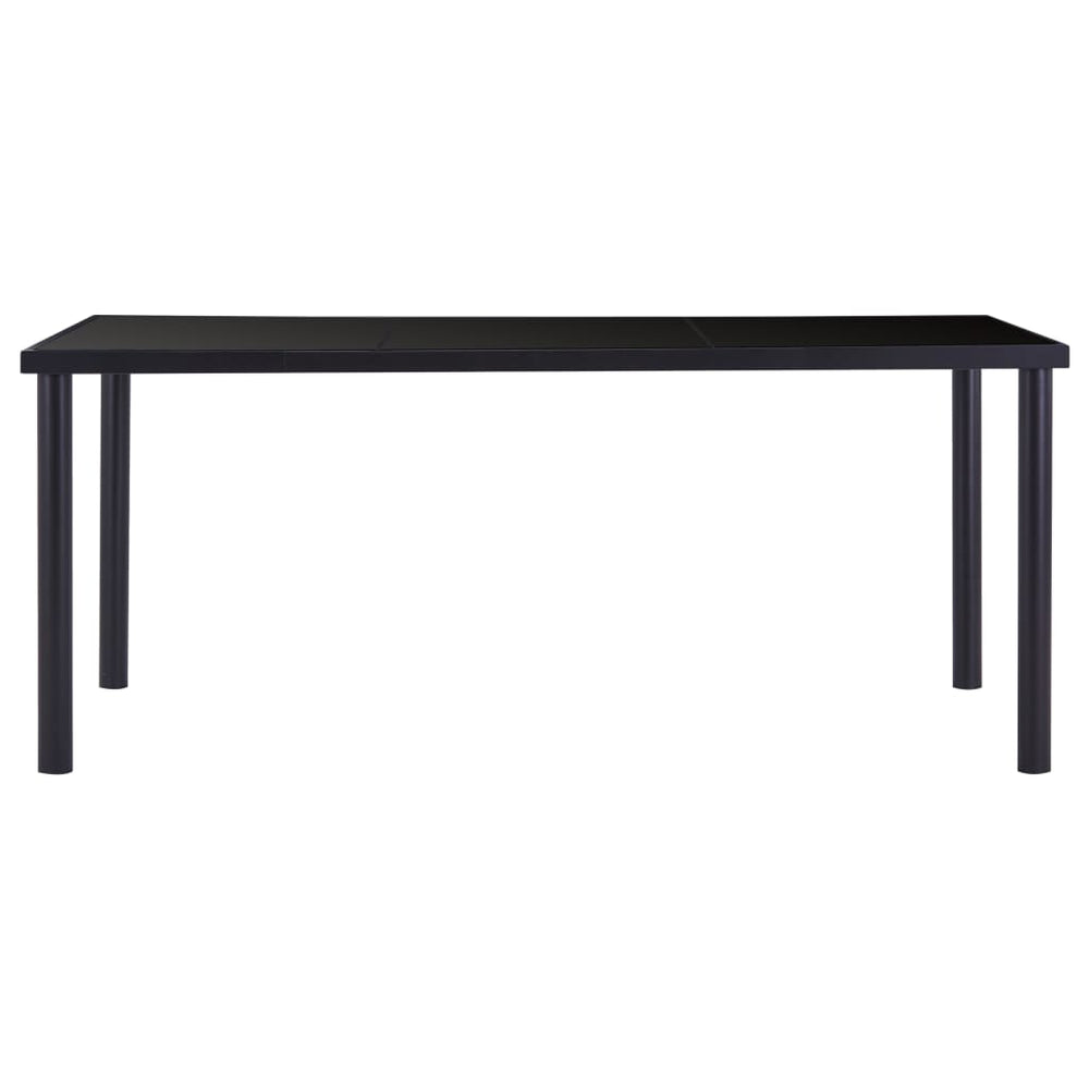 Masă De Bucătărie, Negru, , Sticlă Securizată
