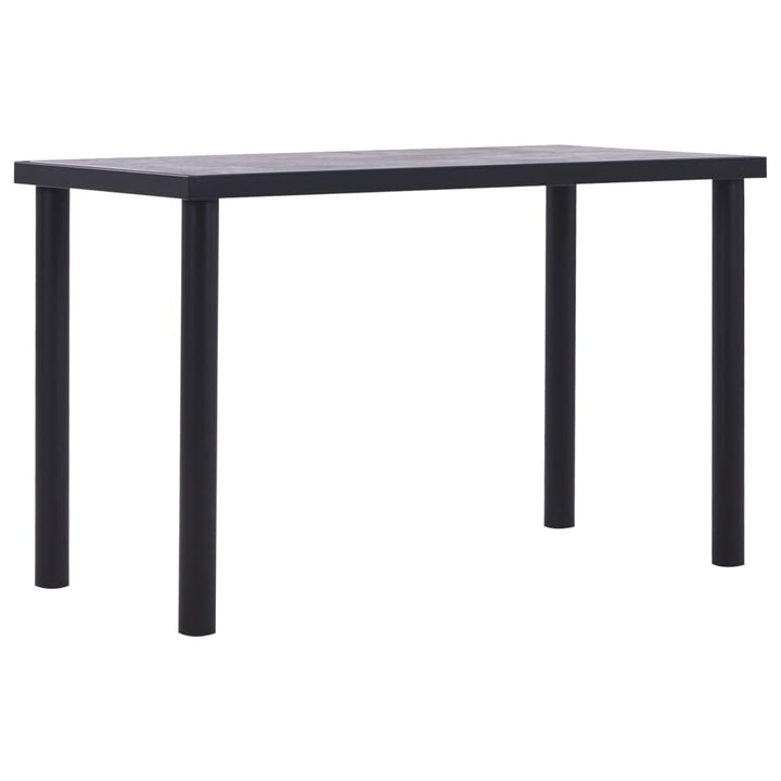 Masă De Bucătărie, Negru & Gri Beton, , Mdf