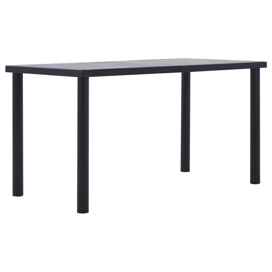 Masă De Bucătărie, Negru & Gri Beton, , Mdf