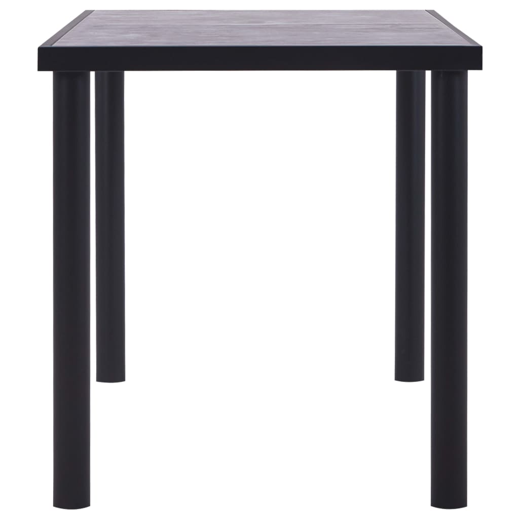 Masă De Bucătărie, Negru & Gri Beton, , Mdf