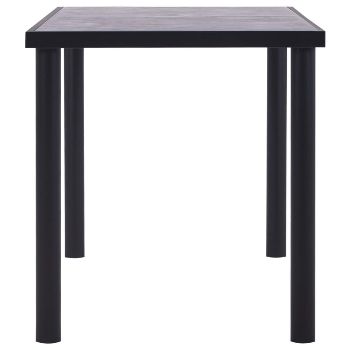 Masă De Bucătărie, Negru & Gri Beton, , Mdf