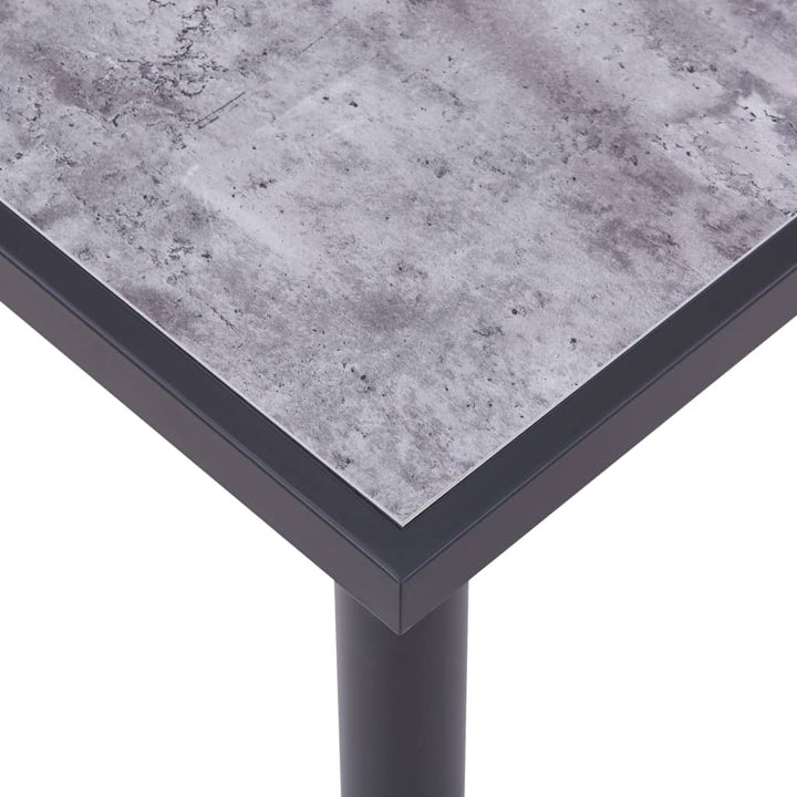 Masă De Bucătărie, Negru & Gri Beton, , Mdf