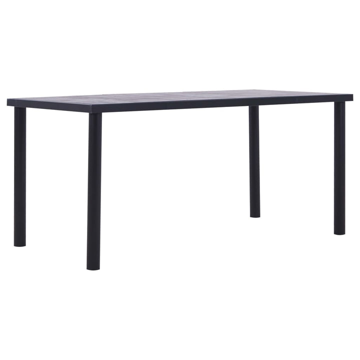 Masă De Bucătărie, Negru & Gri Beton, , Mdf