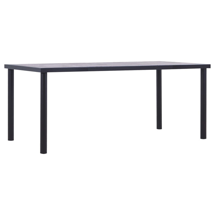 Masă De Bucătărie, Negru & Gri Beton, , Mdf