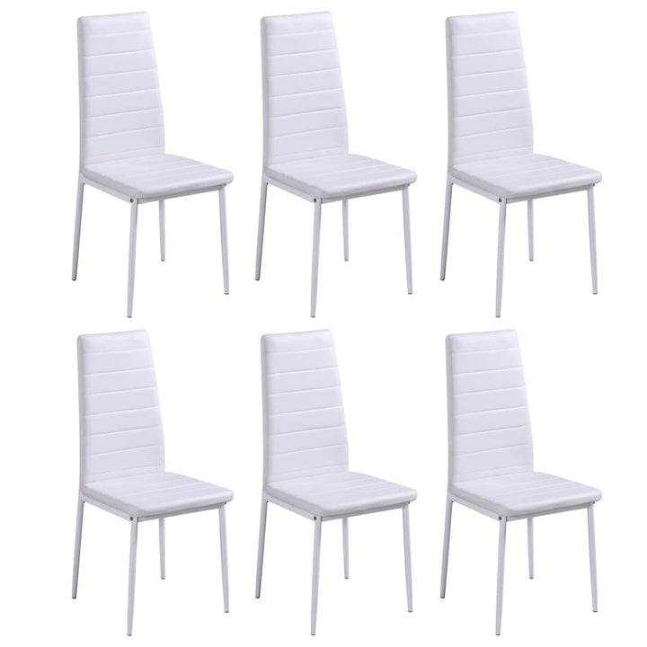 Set Masă De Sufragerie 7 Piese Alb-Negru