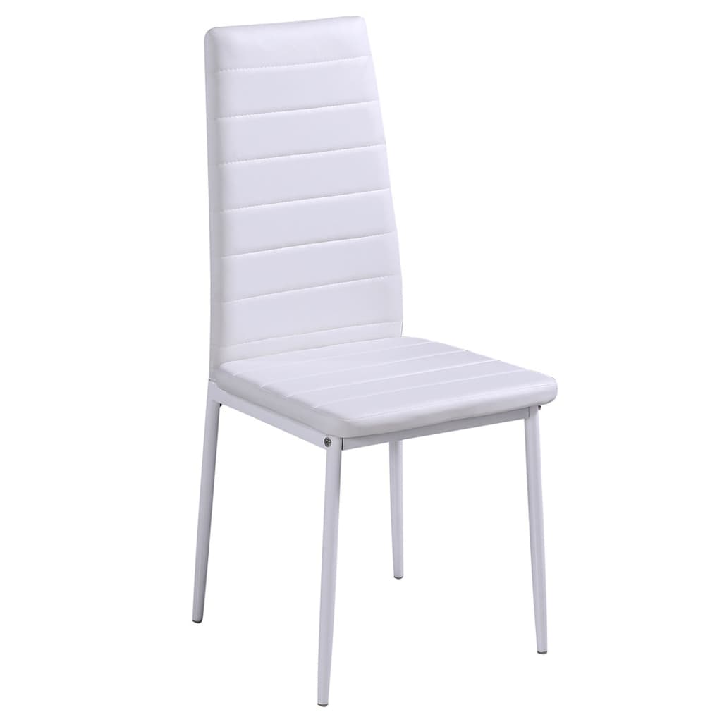 Set Masă De Sufragerie 7 Piese Alb-Negru