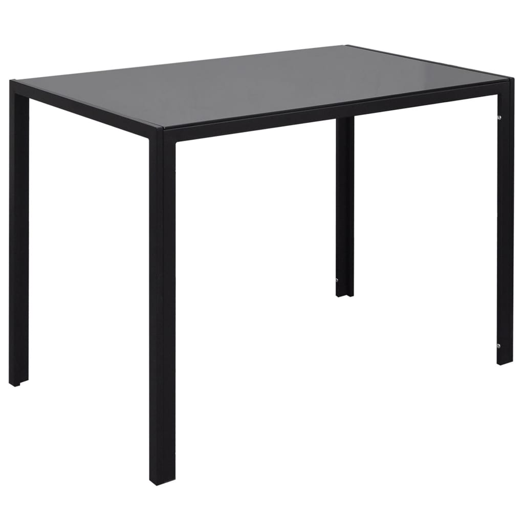 Set Masă De Sufragerie 7 Piese Alb-Negru