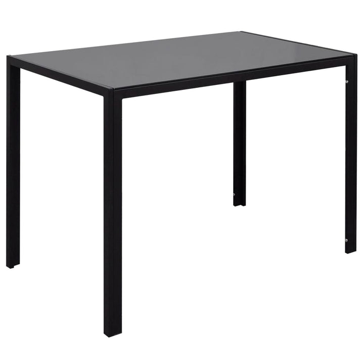 Set Masă De Sufragerie 7 Piese Alb-Negru