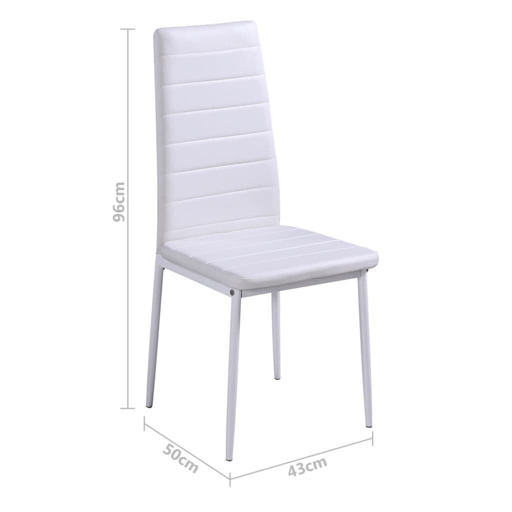 Set Masă De Sufragerie 7 Piese Alb-Negru